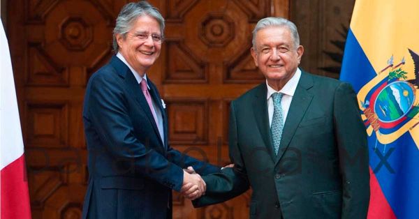 Recibe López Obrador a Guillermo Lasso, presidente de Ecuador