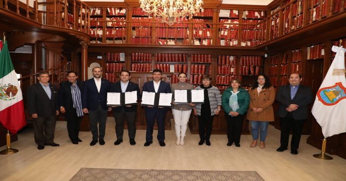 Firman convenio Ayuntamiento de Puebla y la CMIC “Cinco al Millar”