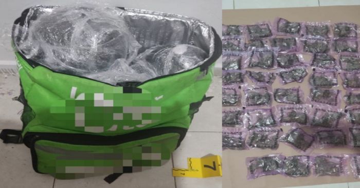 Decomisan dosis de mariguana y mochila de Uber Eats en Escobedo, NL