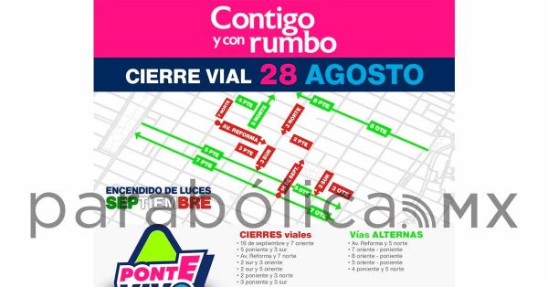 Lleva a cabo Tránsito Municipal cierres viales en el primer cuadro de la ciudad
