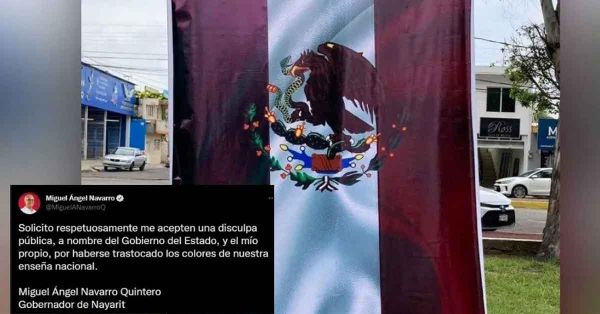 Ponen en Nayarit colores de Morena a la Bandera de México