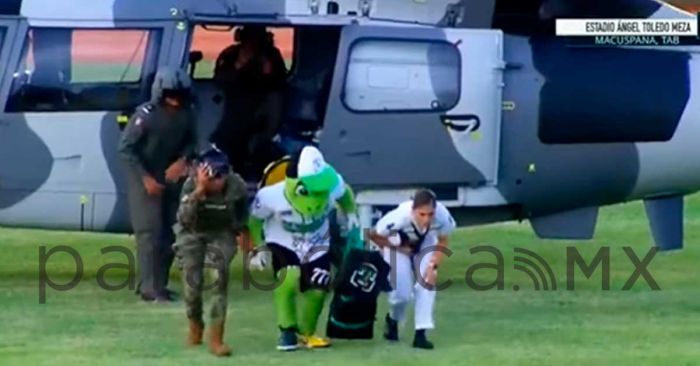 Denuncia PAN ante la FGR traslado de mascota de Olmecas en helicóptero de la Marina