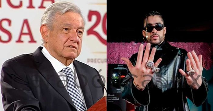 Invita López Obrador a Bad Bunny a presentarse en el Zócalo de la CDMX