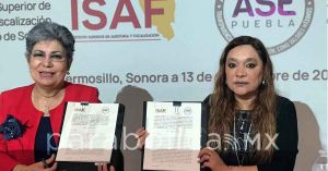 Firma la ASE Puebla convenio de colaboración con ISAF de Sonora