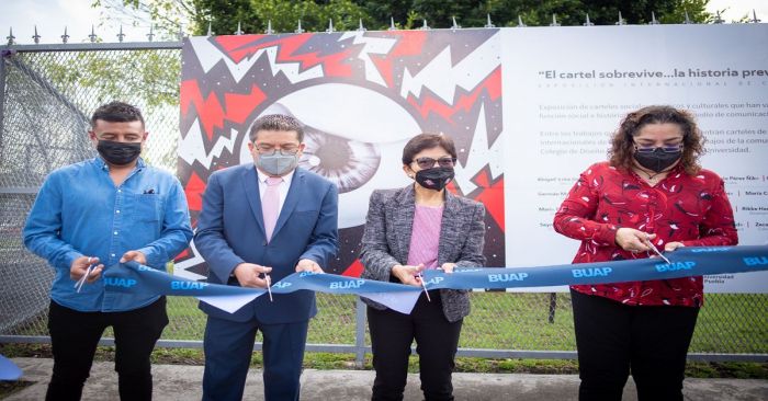 Inauguran exposición de carteles en Arquitectura de la BUAP