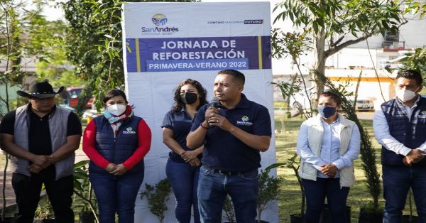 Realizan jornada de forestación en Concepción Guadalupe de San Andrés Cholula