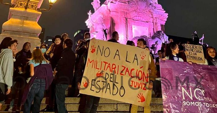 Se manifiestan en el Ángel de la Independencia contra la reforma a la Guardia Nacional