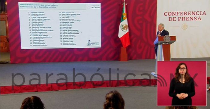 Destapa López Obrador a 43 precandidatos a la presidencia de la oposición