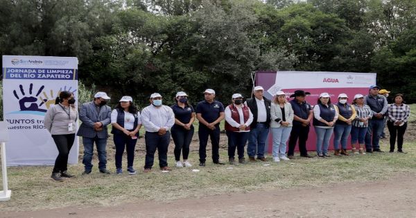 Inicia limpieza del río zapatero en San Andrés Cholula
