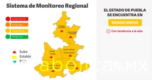 Muestran 6 regiones de Puebla tendencia a la alza por tercera ola: Gobierno del Estado