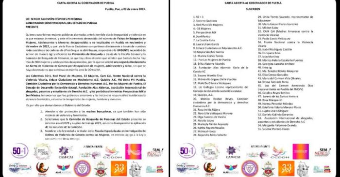 Puebla no es ajeno a la desaparición de mujeres; se escucha y atiende: Céspedes Peregrina