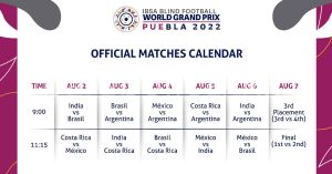 Arrancó el torneo Ibsa Blind Football World Grand Prix Puebla 2022