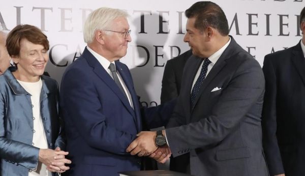 Recibe Armenta en el pleno del Senado al presidente de Alemania, Frank-Walter Steinmeier