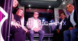 Acompaña Sergio Salomón a Lorena Cuéllar Cisneros en la presentación del proyecto Autotrén