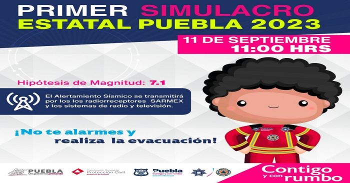 Participará Ayuntamiento de Puebla en el primer simulacro estatal 2023