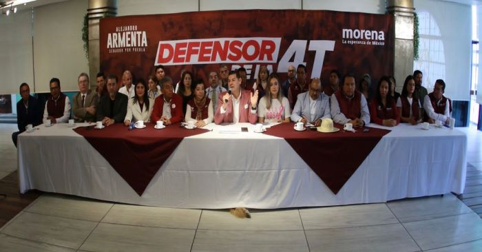 Afirma Armenta que en Puebla AMLO y Sheinbaum cuentan con el mejor ejército