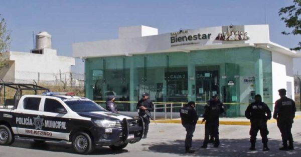 Intentan robar Banco del Bienestar de Huejotzingo