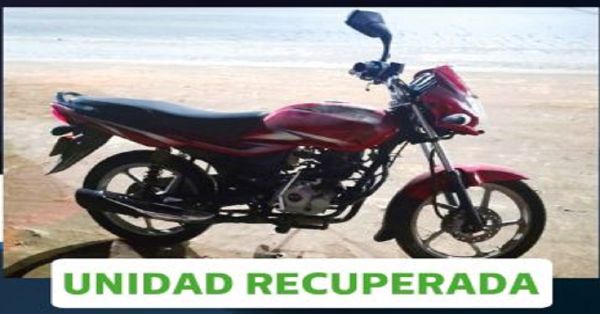 Recuperan en San Pedro Cholula una motocicleta con reporte de robo