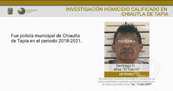 Detienen al &quot;Diablo&quot;, ex policía municipal de Chiautla de Tapia