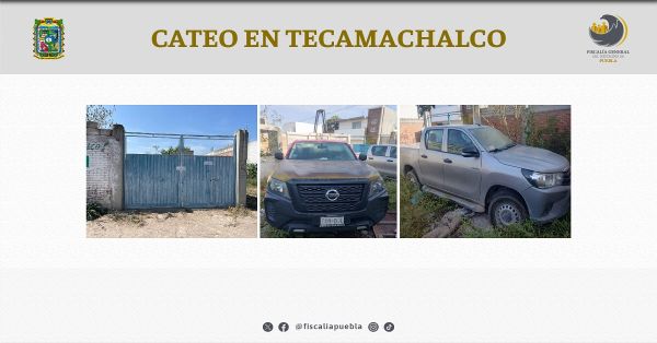 Realizan cateo en Tecamachalco y &quot;aparecen&quot; camionetas robadas con mercancía