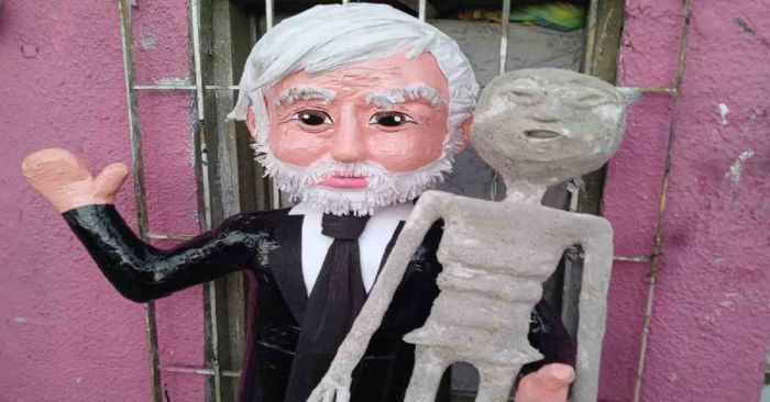 Venden piñata de Jaime Maussan y su momia extraterrestre