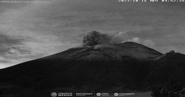 Anda volcán Popocatépetl con mucha actividad; van 397 exhalaciones