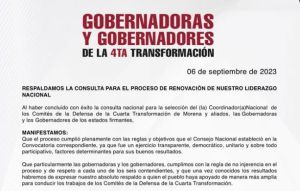 Respaldan gobernadores encuestas de Morena