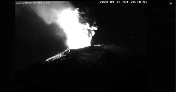 Reportan 6 explosiones del Popocatépetl en 24 horas