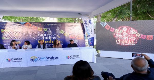 Presentan actividades de la Feria Patronal San Andrés Cholula 2023