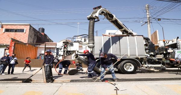 Inician en San Andrés Cholula jornada de limpieza de redes hidrosanitarias