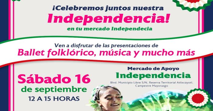 Anuncian diversas actividades en el Mercado Independencia para las Fiestas Patrias