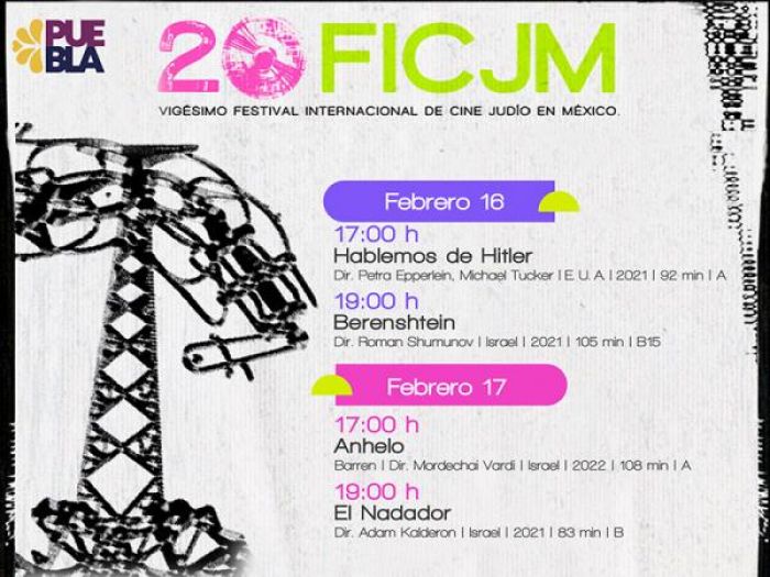 Será Puebla sede del vigésimo Festival de Cine Judío en México