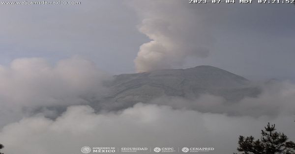 Registra actividad el Popocatépetl, semáforo sigue en Amarillo fase 2