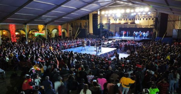 Realizan función de Lucha libre en la Feria de Cholula 2023