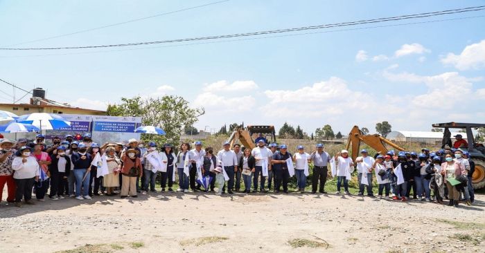 Inician limpieza de la zanja Álamos en Santa María Tonantzintla en San Andrés Cholula