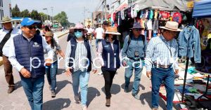 Supervisan Gobiernos de San Pedro y San Andrés Cholula el Tianguis de Lázaro Cárdenas
