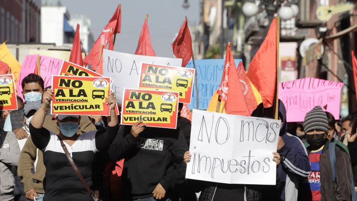 Evidencian acarreo de Antorcha en la movilización contra la verificación