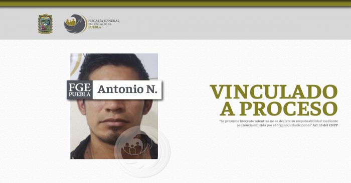 Vinculan a proceso a Antonio N., por su probable responsabilidad en el delito de homicidio calificado