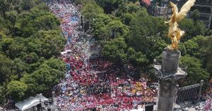 Manipulada, imagen de Xóchitl Gálvez en Ángel de la Independencia