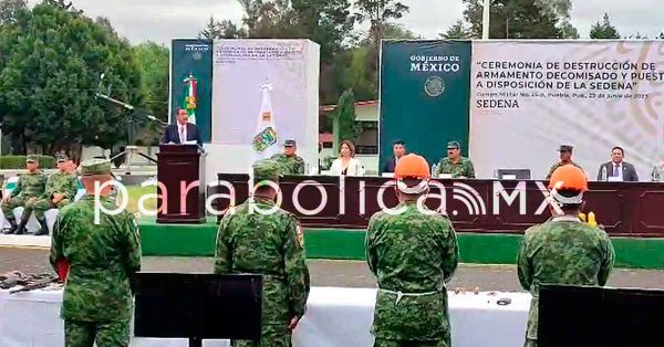 Realiza la XXV Zona Militar la destrucción de armamento decomisado