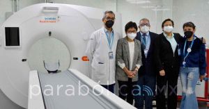 Entrega Rectora Lilia Cedillo nuevo equipo de tomografía al HUP
