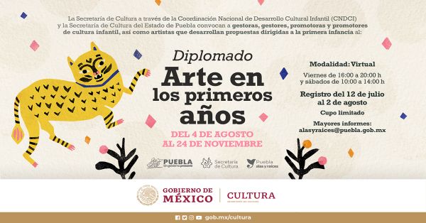 Oferta gobierno estatal diplomado virtual “Arte en los primeros años”