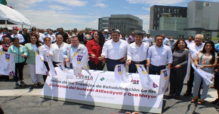 Realizan rehabilitación de ciclovías en Puebla