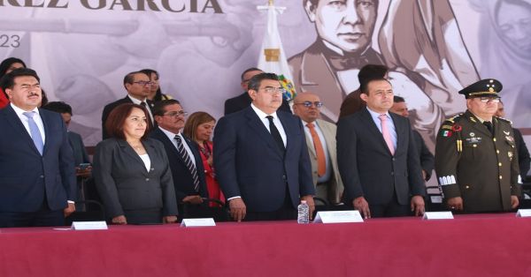 Honran en Puebla con políticas públicas el legado de Benito Juárez: IPN