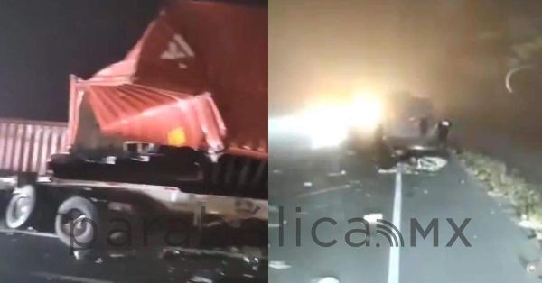 Muere operador tras choque de camiones en la Amozoc-Perote
