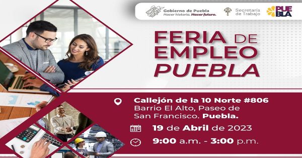 Anuncian Feria de Empleo en Puebla capital