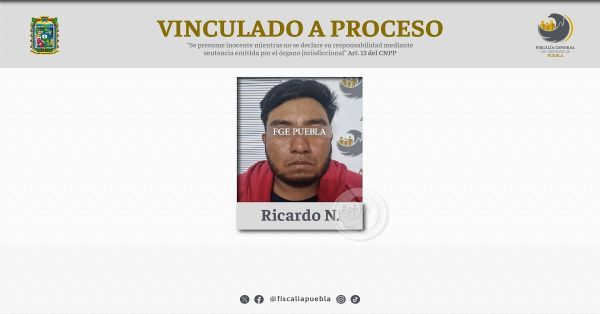 Vinculan Ricardo N. a proceso por el delito de feminicidio