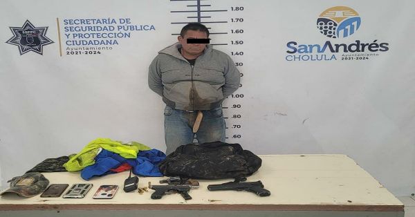 Detienen en San Andrés Cholula a un presunto responsable de robo