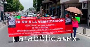 Vuelven a manifestarse contra la verificación en Puebla