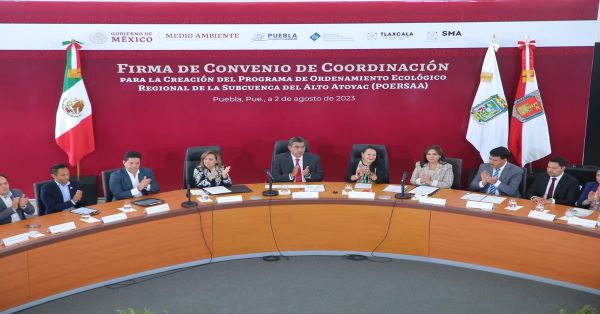 Integran federación, Puebla y Tlaxcala Programa para rescate del Atoyac